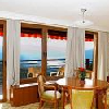 Donau-Knie-Panorama aus dem Hotelzimmer vom Hotel Silvanus in Visegrad